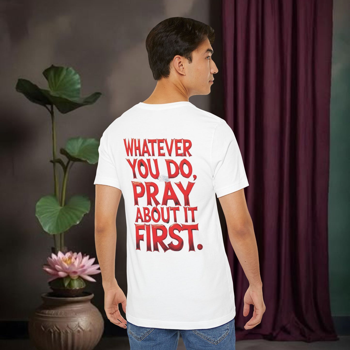 Inspirational T-Shirt, Pray About It Tee, Faith-Based Clothing.