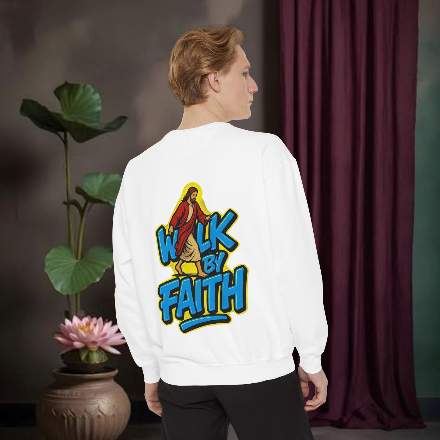 Faith-Inspired Unisex Sweatshirt - Walk by Faith Design.