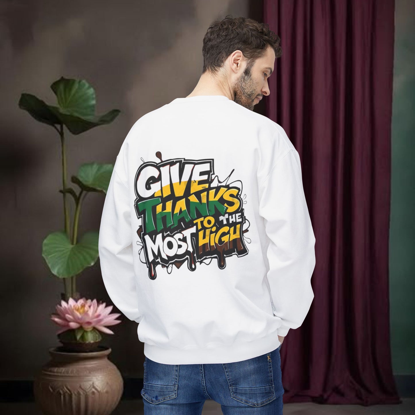 Unisex Crewneck Sweatshirt | 'Give Thanks to the Most High.