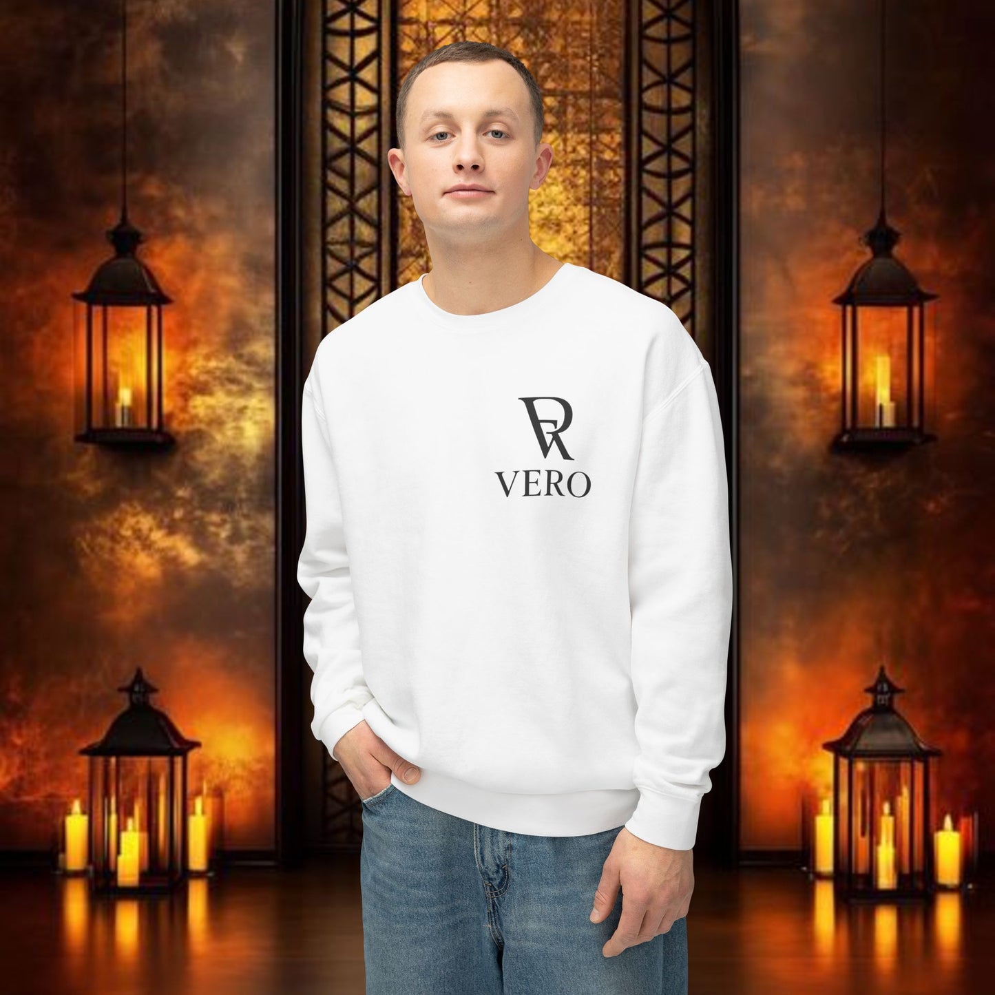 Faith Works Wonders Unisex Lightweight Crewneck Sweatshirt.