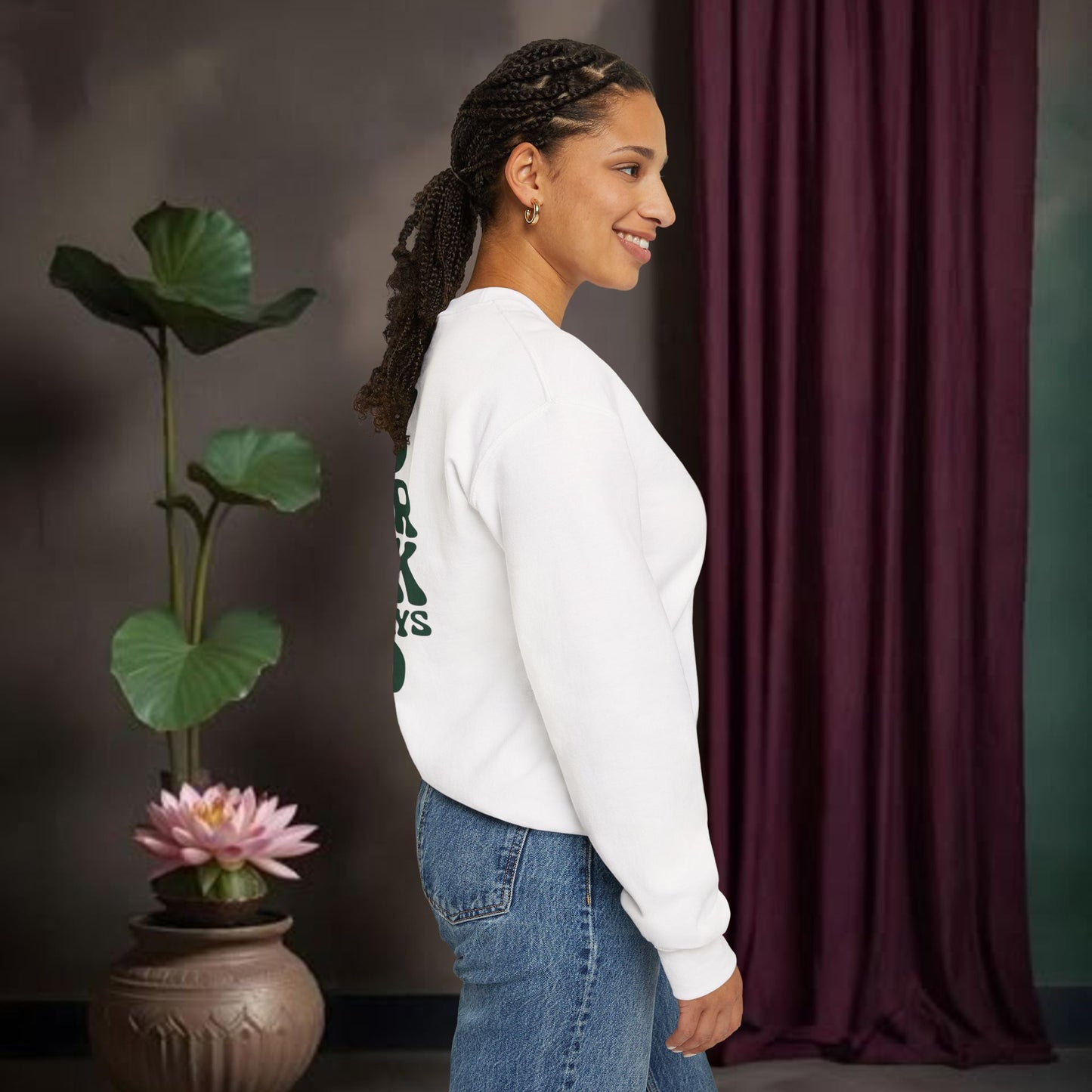 God Always Crewneck Sweatshirt, Cozy Casual Wear.
