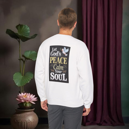Inspirational Peace Crewneck Sweatshirt - Cozy Christian Fashion.