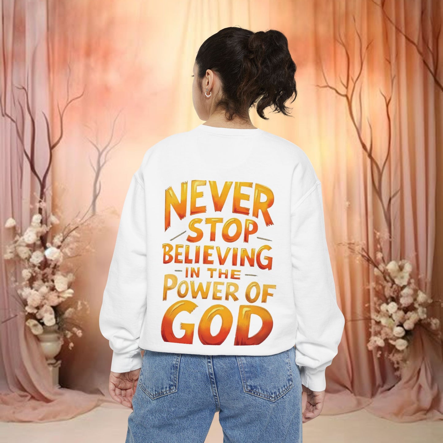 Inspirational Sweatshirt - Unisex Garment-Dyed - Faith-Based Apparel.